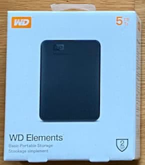 Photo: Original box WD Elements Portable 5 TB